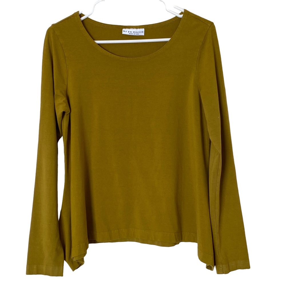 Bryn Walker Chartreuse Green Lagenlook Bamboo/Organic Cotton Top,Sz X-Small